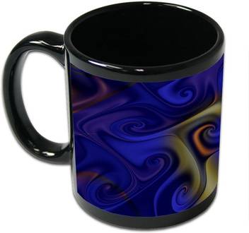 Muggies Magic Abstraction Patterns Neon Black Ceramic Mug Price In