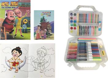 Flipkart Com Rma Doms Art Set With Chota Bheem Motu Patlu And Bal Hanuman Colouring Books Art Set