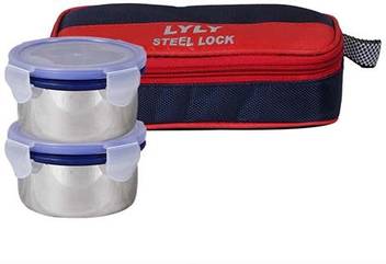 Flipkart Com Lyly Tp015 Steel Lock Lunch Box 2 Containers Lunch Box