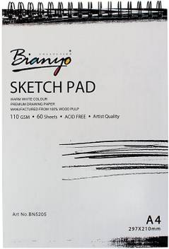 Bianyo Artist Quality Sketch Pad Acid Free 110 Gsm A4 Size 60 Sheets Sketch Pad Price In India Buy Bianyo Artist Quality Sketch Pad Acid Free 110 Gsm A4 Size 60