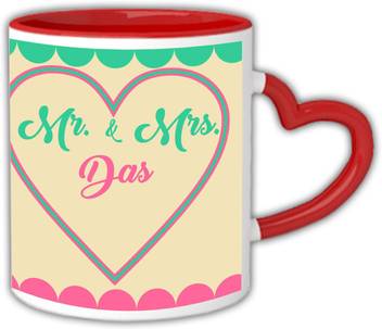 Muggies Magic Happy Annivarsary To Mr Mrs Das Red Heart Handle Coffee Ceramic Mug Price In India Buy Muggies Magic Happy Annivarsary To Mr Mrs Das Red Heart Handle
