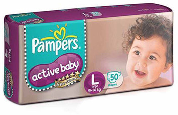 pampers active baby large flipkart