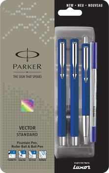 New Genuine Parker Vector Standard CT Fine Fountain Pen Red Stainless steel,Gift