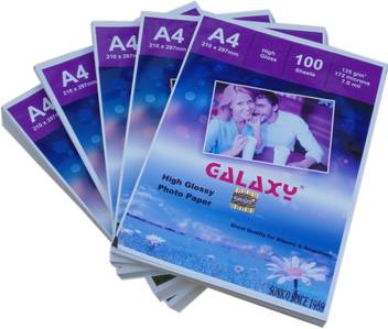 Galaxy Inkjet Photo Paper Glossy 135 Gsm 100 Sheet Per Pack Photo Paper Photo Paper Flipkart Com