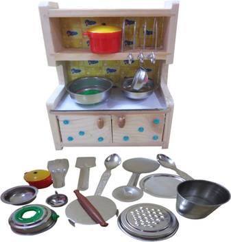 Dcs Kids Stainless Steel Toy Kitchen Set With Fancy Wooden Stand Kids Stainless Steel Toy Kitchen Set With Fancy Wooden Stand Shop For Dcs Products In India Flipkart Com