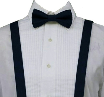 Kids to Adults Sizing Matching Spa Blue Adjustable Suspender and Bow Tie Sets