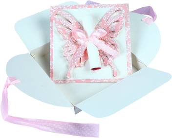 Crack Of Dawn Crafts Butterfly Scroll Handmade Birthday Party Invitations Pack Of 6 Invitation Card Price In India Buy Crack Of Dawn Crafts Butterfly Scroll Handmade Birthday Party Invitations