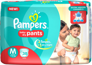 pampers medium size diapers flipkart
