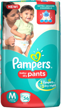 flipkart pampers medium pants