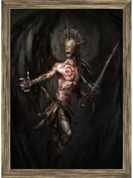Artzfolio Evil Blind Fallen Angel Of Death Framed Wall Art