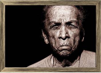Artzfolio Portrait Of 97 Year Old Native American Woman Framed