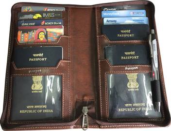Saw Leather Goods Passport Holder Travel Wallet Brown Price In India Flipkart Com
