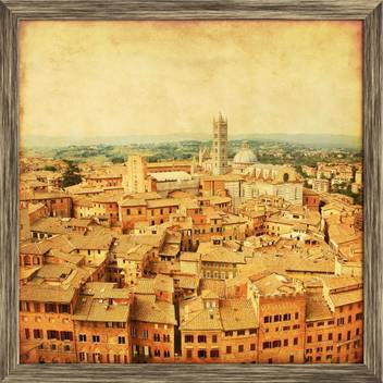 Artzfolio Old Town Of Siena In Tuscany Italy Framed Wall Art