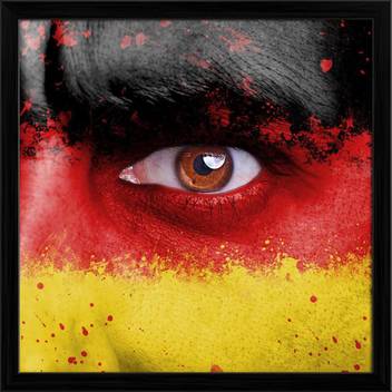 Artzfolio Germany Flag Painted On Angry Man Face Framed Wall Art Painting Print Canvas 12 Inch X 12 Inch Painting Price In India Buy Artzfolio Germany Flag Painted On Angry Man