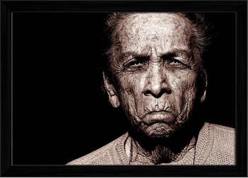 Artzfolio Portrait Of 97 Year Old Native American Woman Framed