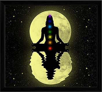 Artzfolio Seven Chakras Framed Wall Art Painting Print Canvas 12