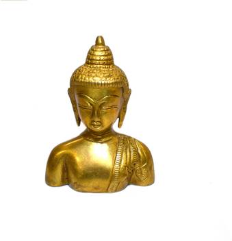 Utkalika Oxidised Brass Buddha Statue Home Decor Decorative