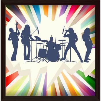 Artzfolio Rock Concert Band Framed Wall Art Painting Print Canvas