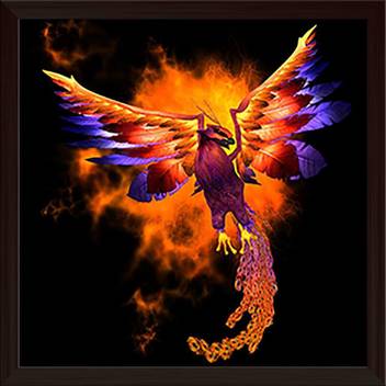 Artzfolio Phoenix Bird Framed Wall Art Painting Print Canvas 12