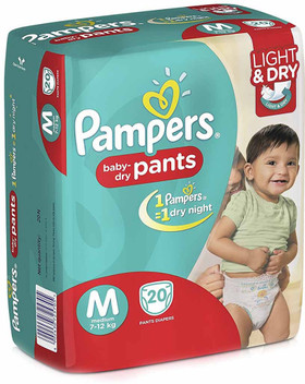 flipkart pampers medium pants