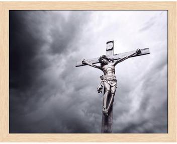Artzfolio Crucifixion Of Jesus Christ Framed Wall Art Painting