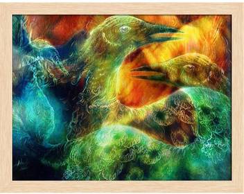 Artzfolio The Phoenix Bird Framed Wall Art Painting Print Canvas