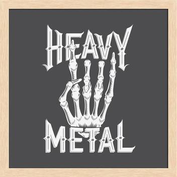 Artzfolio Heavy Metal Typography Framed Wall Art Painting Print