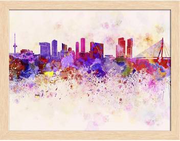 Artzfolio Rotterdam Skyline Netherlands Framed Wall Art Painting Print Canvas 12 Inch X 15 3 Inch Painting Price In India Buy Artzfolio Rotterdam Skyline Netherlands Framed Wall Art Painting Print Canvas 12