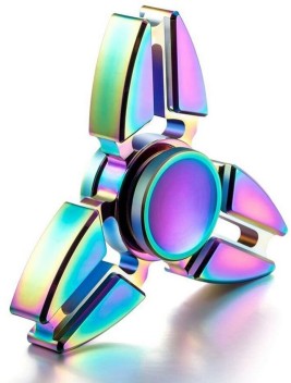 rainbow metallic fidget spinner