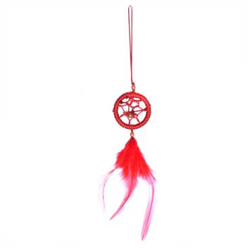 Vyne Red Dream Catcher For Car Rear View Mirror Hanging