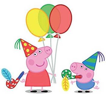Party Propz Peppa Pig Birthday Decoration Cardstock Cutout 10 Pc