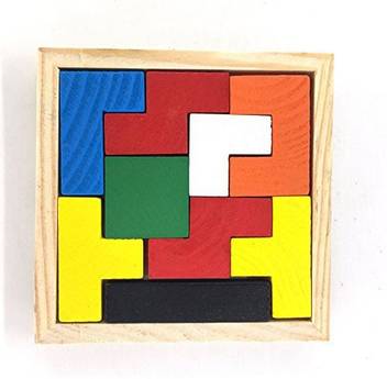Joyeee 3d Wooden Brain Teaser Puzzle Advanced Colorful Combo