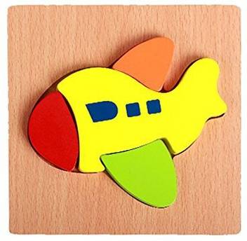 Toddler Travel Toys 3d Wooden Jigsaw Airplane Puzzle For Toddlers