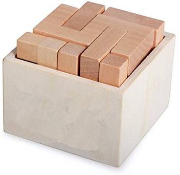 Joyeee 3d Wooden Brain Teaser Puzzle 8 Diamond Cube Interlocking