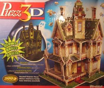 Puzz 3d Haunted Victorian House Glow In The Dark Jigsaw Le Made By