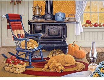 Bits And Pieces Jigsaw Puzzle For Adults Harvest Kitchen Dog And