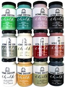 Folk Art Home Decor Chalk Paint - Folkart Home Decor Chalk Paint 8 Oz / Bottles of folkart home decor chalk finish paint in the following colors: