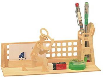 Winterworm Diy Kids 3d Wooden Puzzle Stereoscopic Tennis Model Pen Container Fun Assembling Kits Iq Educational Handmade Art Craft Toys For Children Adult Diy Kids 3d Wooden Puzzle Stereoscopic Tennis Model Pen Container Fun
