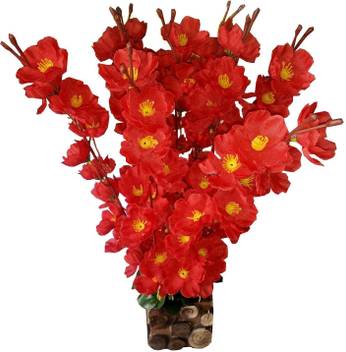 Kaykon Fascinating Artificial Orchid Flowers With Wooden Pot For Home Decor 17 Inch Best Red Red Orchids Artificial Flower With Pot Price In India Buy Kaykon Fascinating Artificial Orchid Flowers