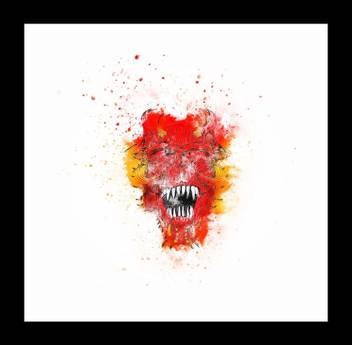 Flipkart Com Ravgar Skull Gothic Horn Abstract Vintage Canvas Painting Wall Art 16 X 16 Inch Framed Cotton Fine Grain Primed Canvas Board Set Of 1