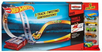 hot wheels figure 8 raceway track set