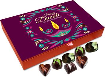 Chocholik Diwali Gift Box Happy Diwali To You And Your Friends Chocolate Box 12pc Truffles Price In India Buy Chocholik Diwali Gift Box Happy Diwali To You And