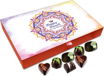 Chocholik Diwali Gift Box Happy Diwali To My Family Chocolate Box 12pc Truffles Price In India Buy Chocholik Diwali Gift Box Happy Diwali To My Family Chocolate Box