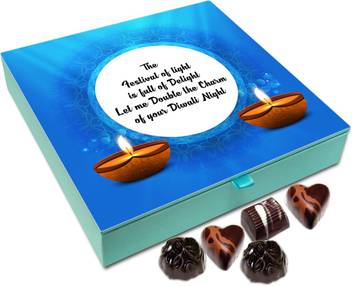 Chocholik Diwali Gift Box The Festival Of Light Is Full Of Delight Happy Diwali Chocolate Box 9pc Truffles Price In India Buy Chocholik Diwali Gift Box The Festival