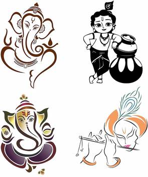 Asmi Collections Medium God Stickers For Car Bike Scooter Etc