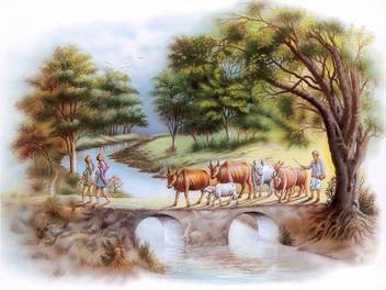 Digital Painting Wall Hd Wallpaper Art Paper Farmer Village India