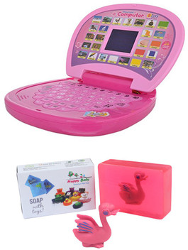 pink toy laptop