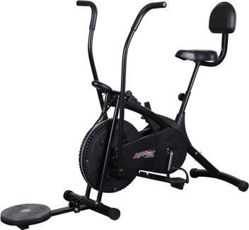 exercise cycle with backrest