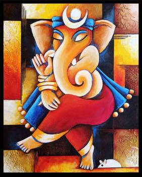 Indian Art Painting Collection Ganesha Paintings Acrylic