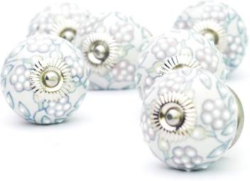 Casa Decor Pack Of 6 Ceramic Light Flower Crave Decorative Door